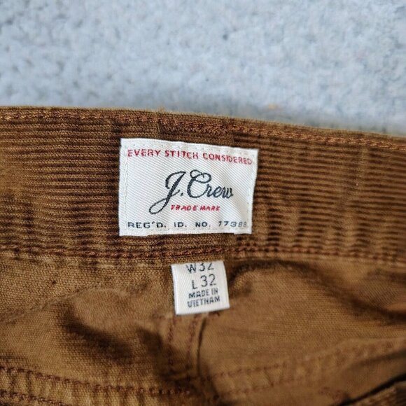 J.Crew Pants Men's 32x32 Brown Corduroy Stretch 484 Slim Fit Straight Leg Casual - Picture 5 of 10